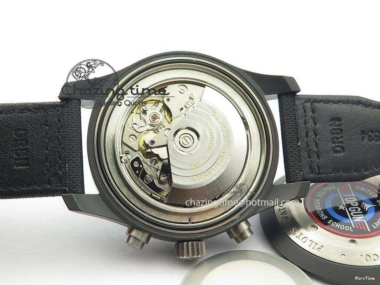MIROTIME 0706 Pilot Chrono IW388003 Real Ceramic V6F 1:1 Best Edition On Black Nylon Strap A StreetReady 7284